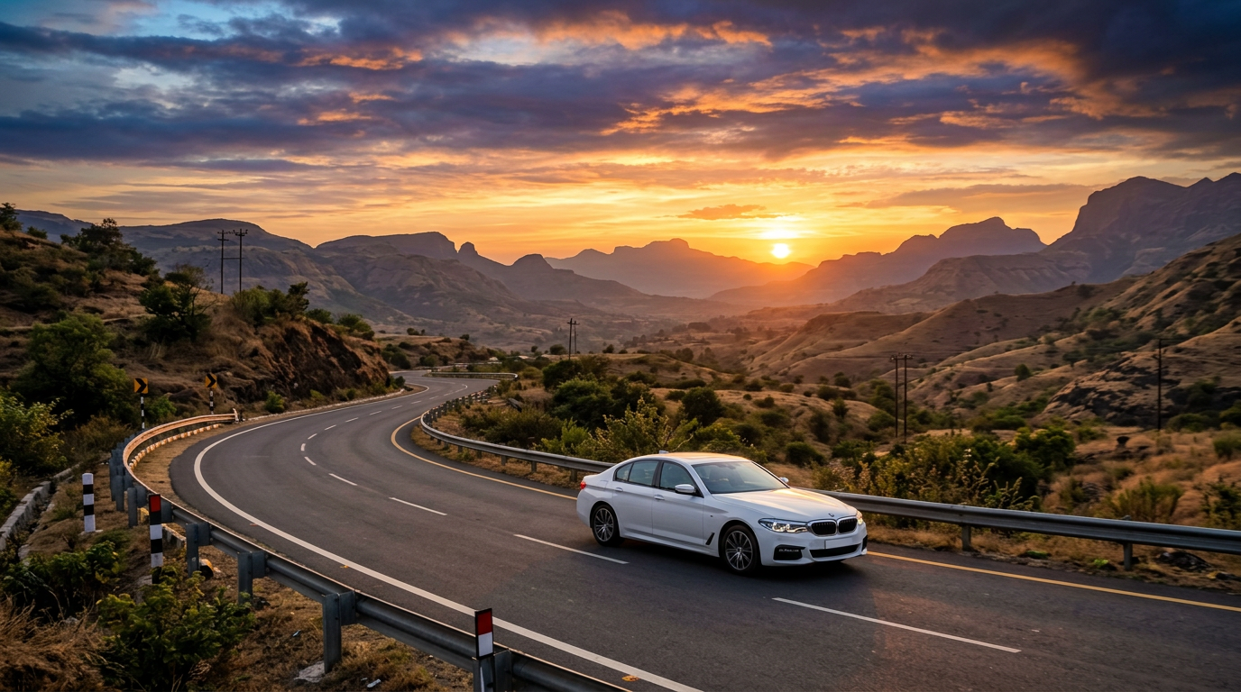 Jaipur-inspired travel scene — AC cabs for Rajasthan and outstation rides with Arun Travels